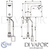Ideal Standard CeraPlus Electronic Basin Spout Battery Dimensions